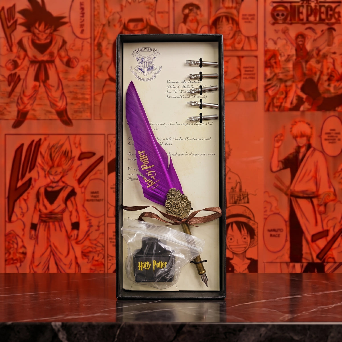 harry potter feather pen set