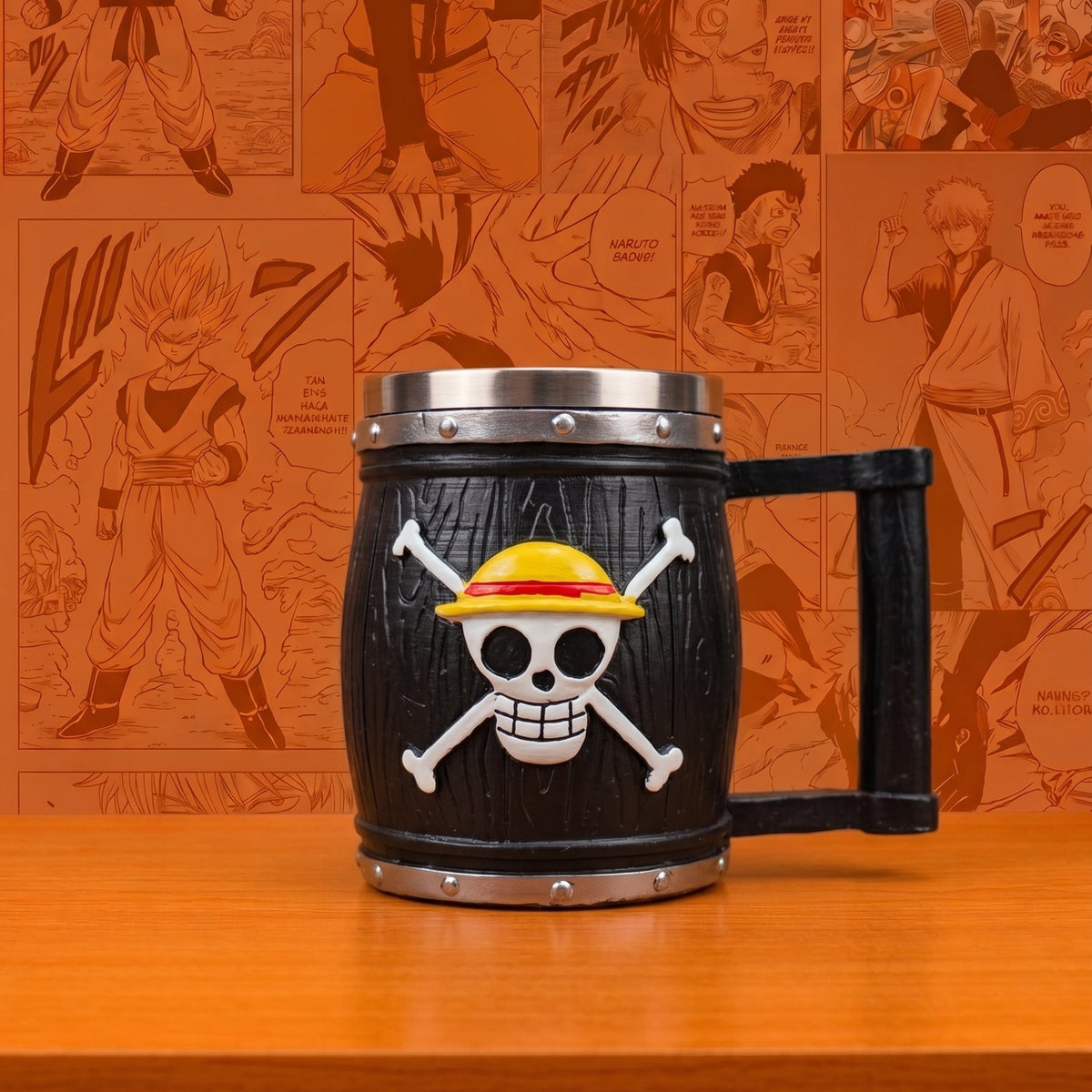 One piece stainless steel mug