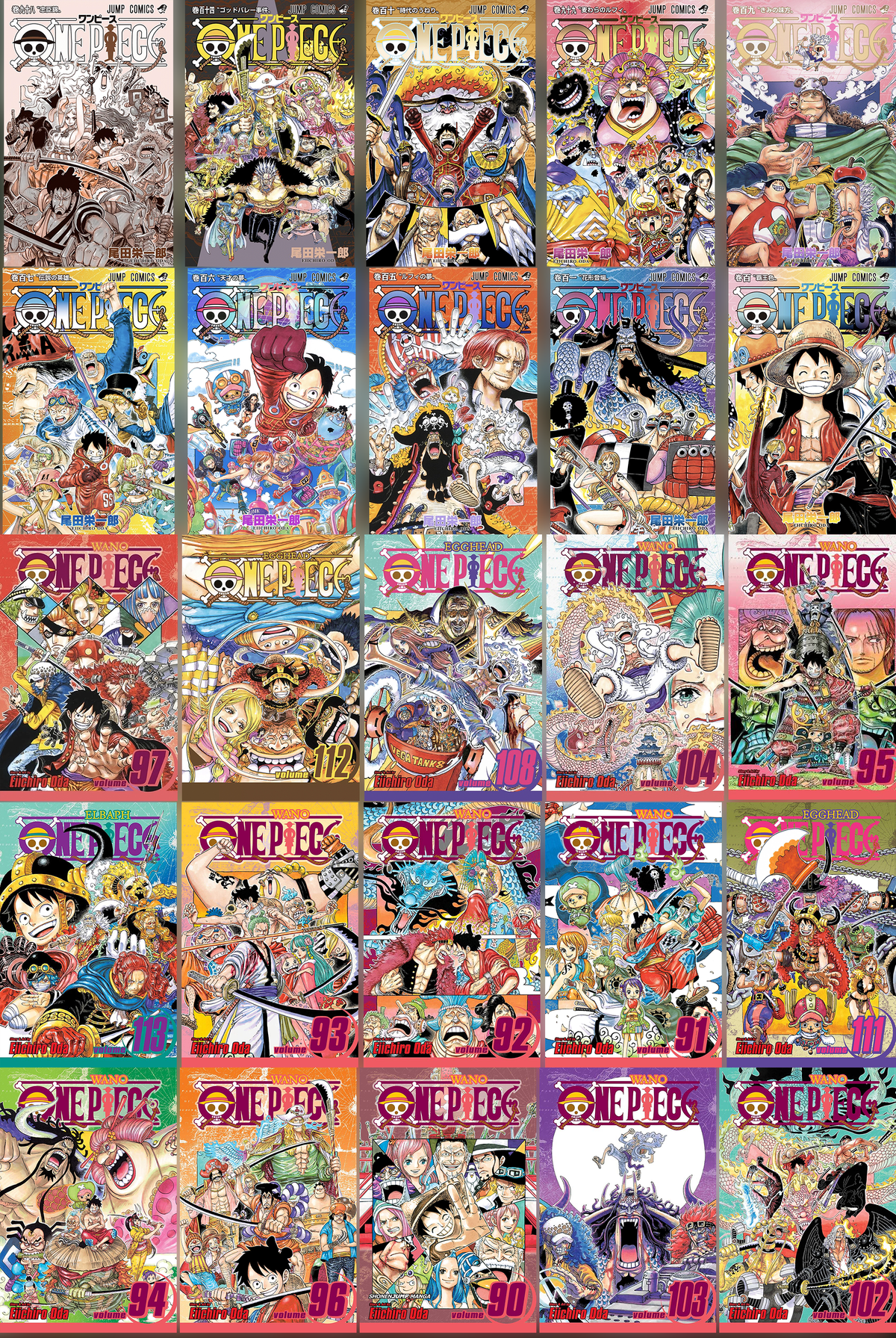 One piece Manga from 90 to 114